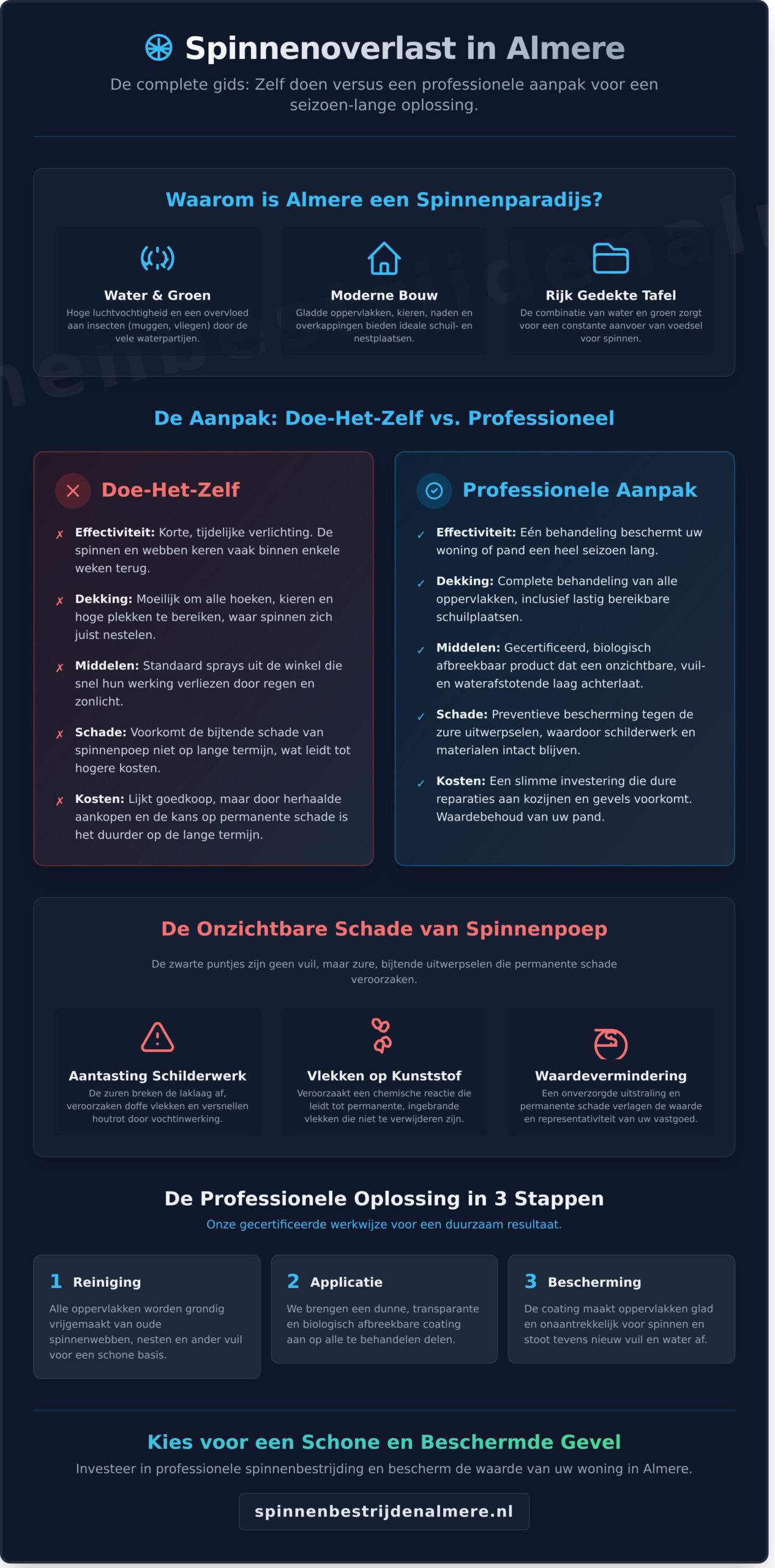 Spinnen Bestrijden Almere: De Complete Gids voor een Spinnenvrij Huis in 2026 - Infographic
