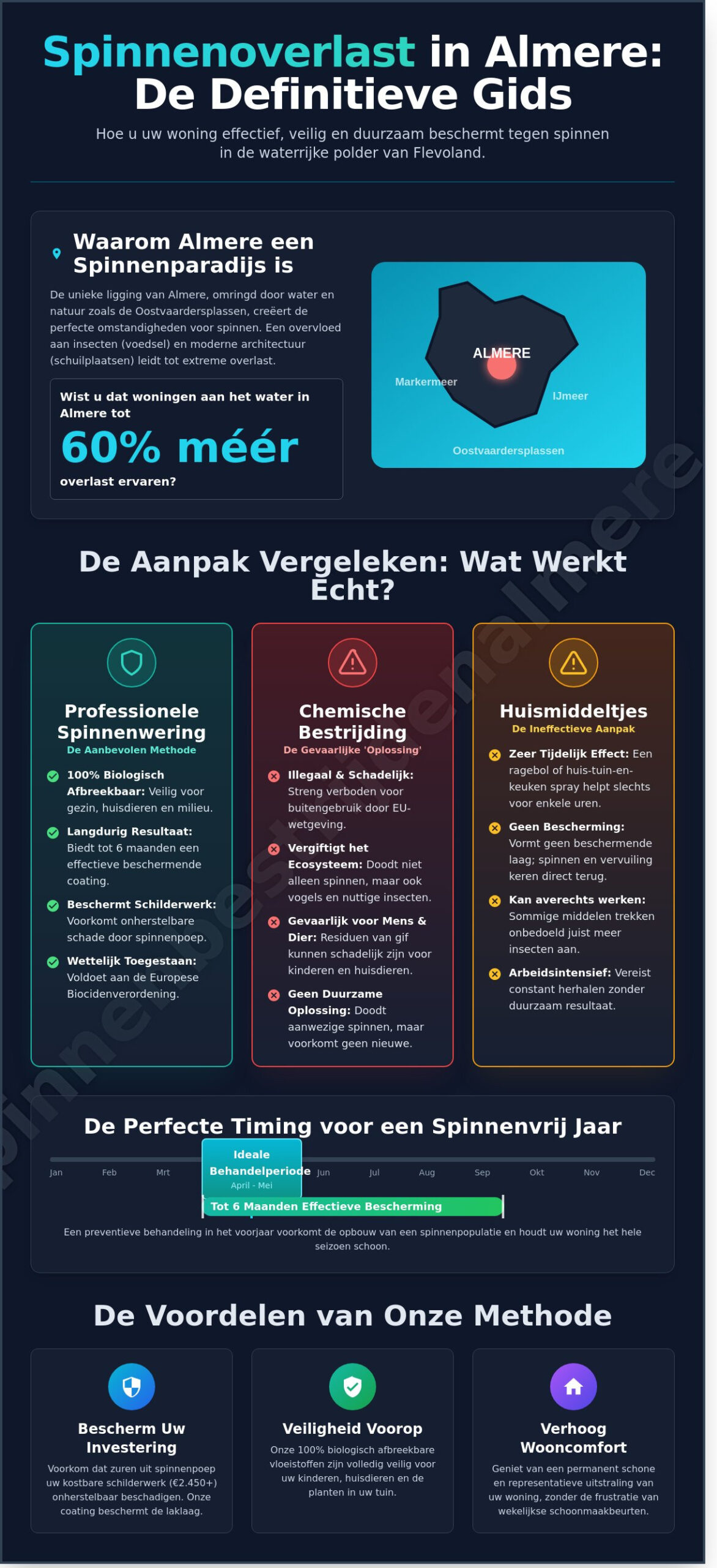 Bestrijding van spinnen in Almere: Alles wat u moet weten over een spinnenvrij huis