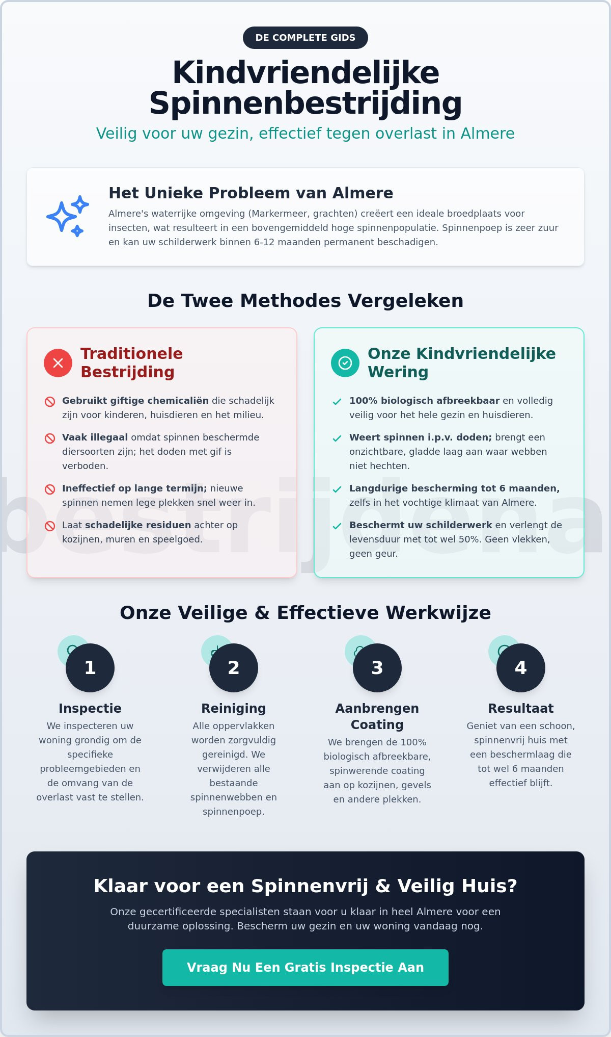 Kindvriendelijke spinnenbestrijding Almere: Veilig en effectief in 2026