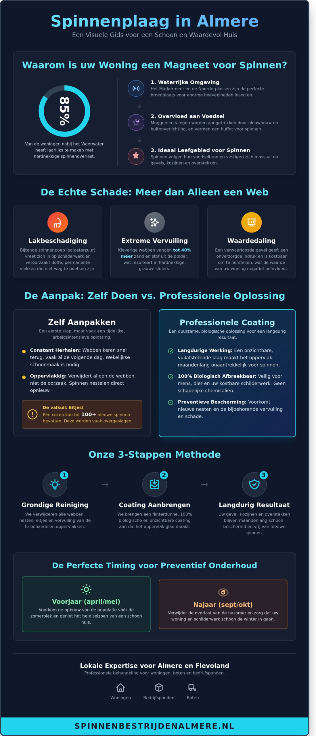 Spinnenplaag aanpakken in Almere: Stappenplan voor een spinnenvrij huis