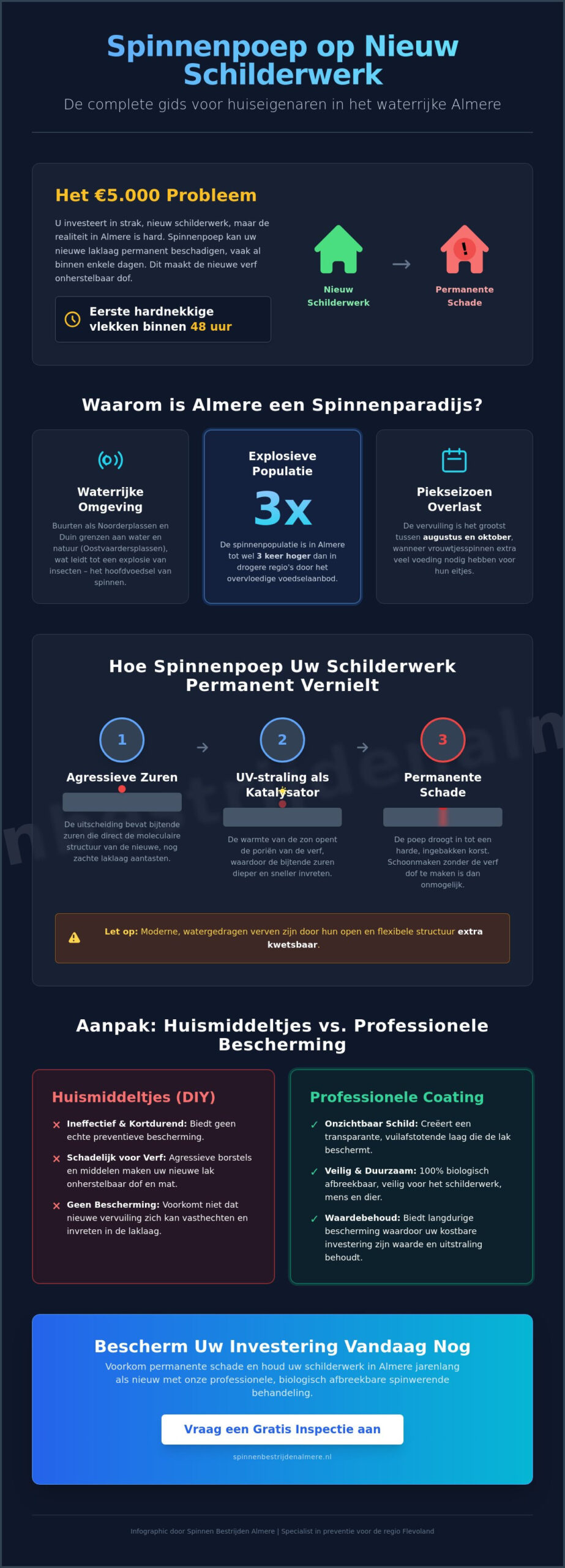 Spinnenpoep op nieuw schilderwerk voorkomen in Almere: De complete gids (2026)